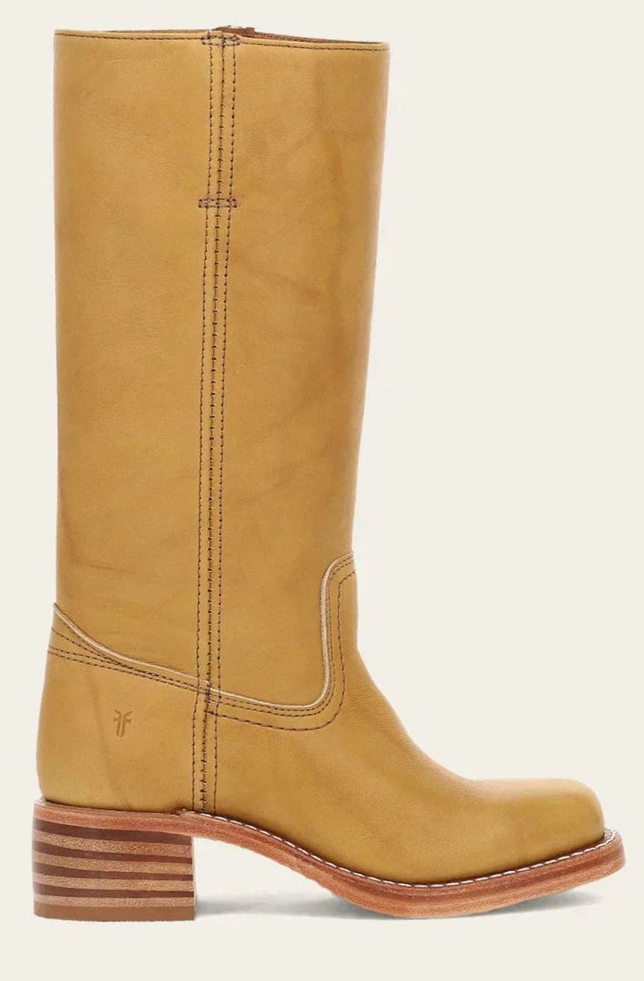 Leather Mid-Calf Western Boots