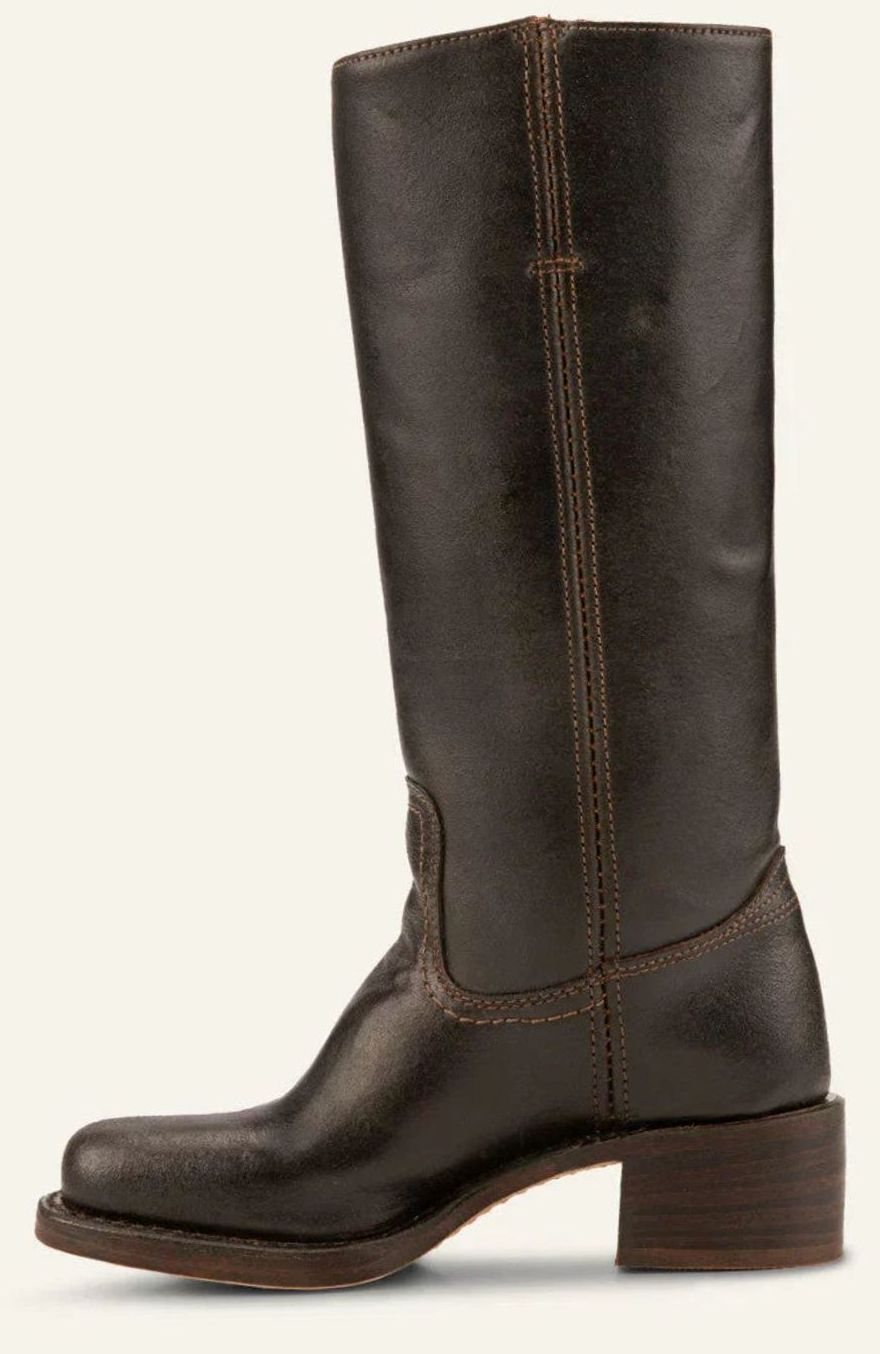 Leather Mid-Calf Western Boots