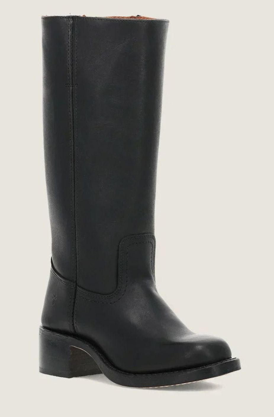 Leather Mid-Calf Western Boots