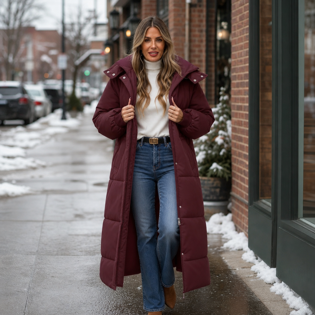 Long Hooded Puffer Coat