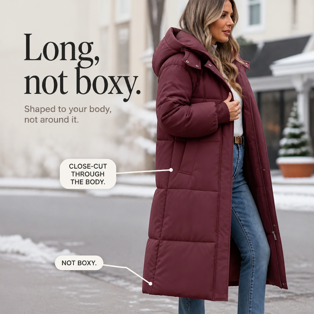 Long Hooded Puffer Coat