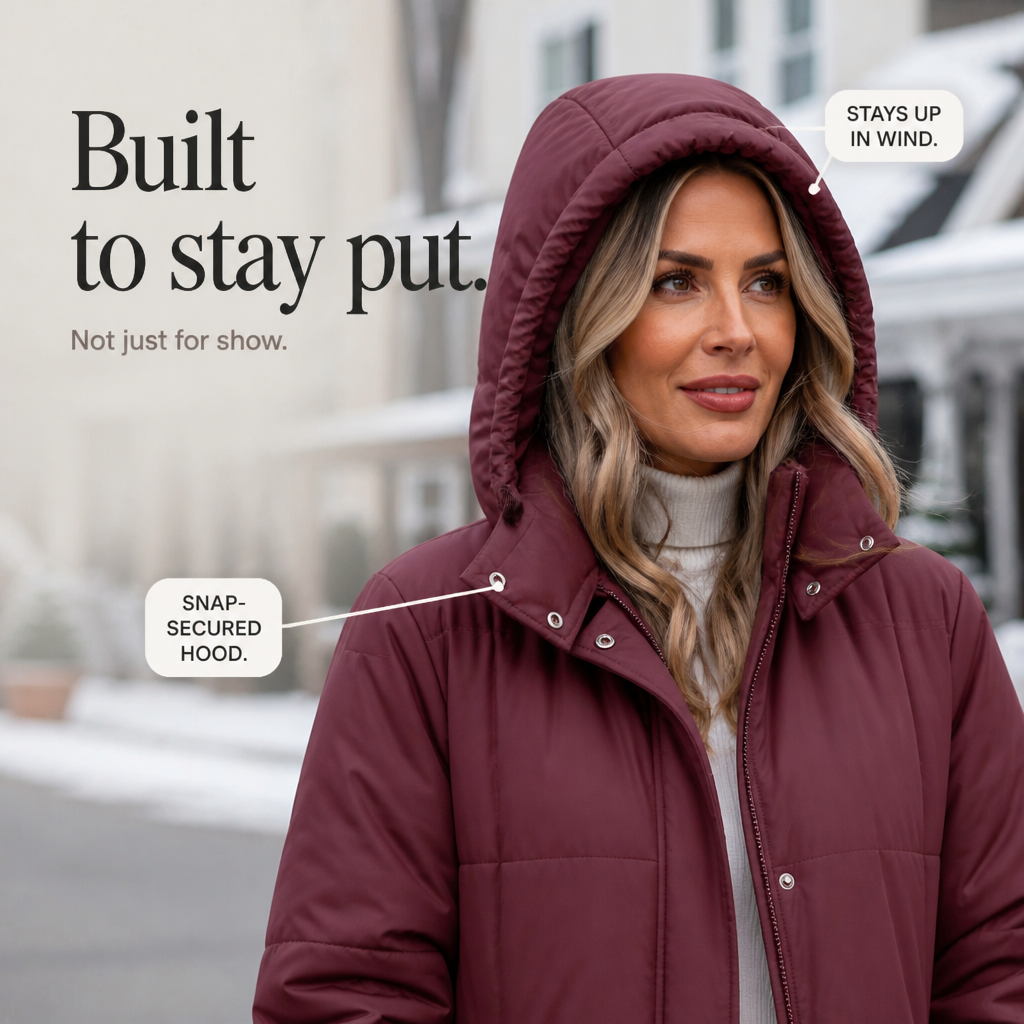 Long Hooded Puffer Coat