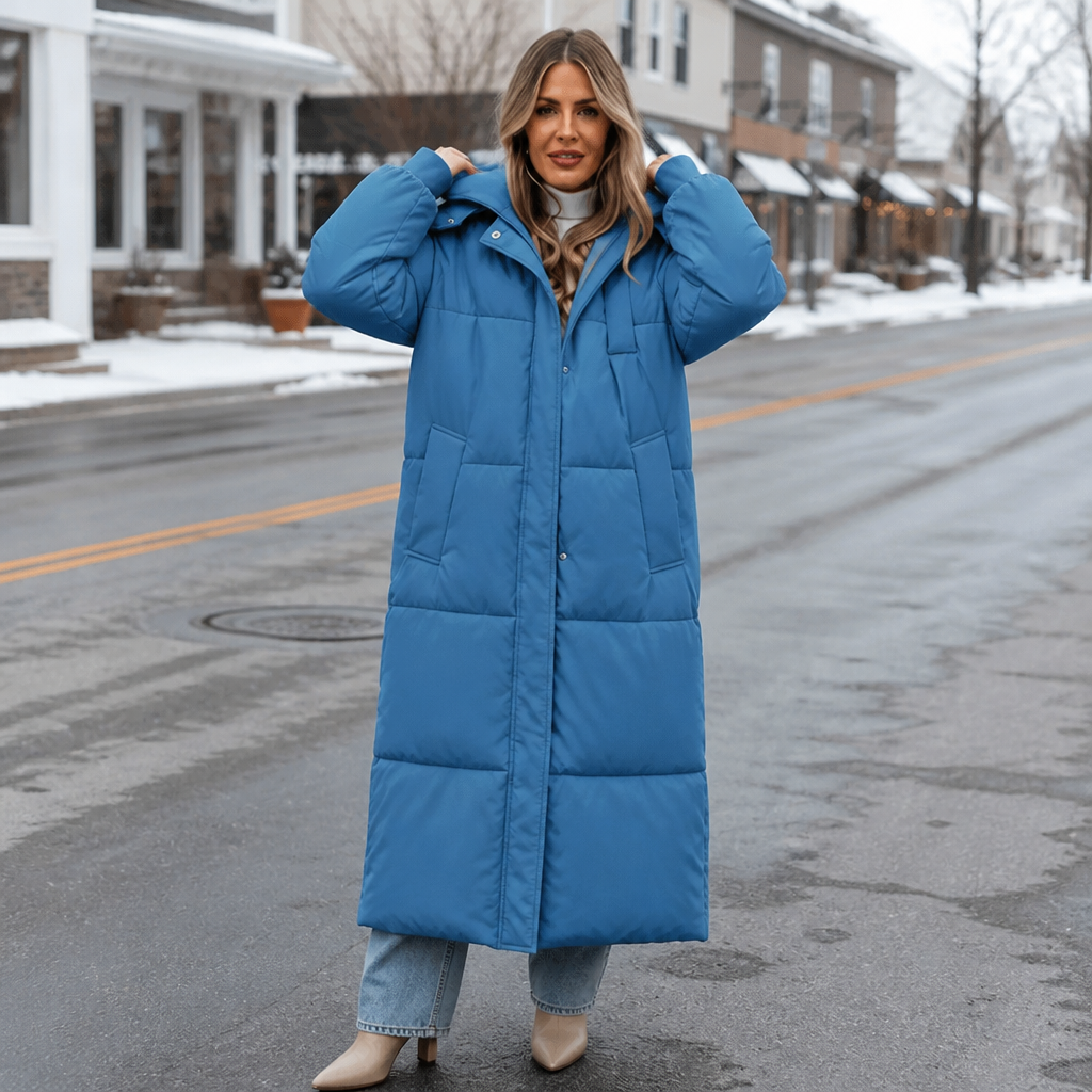 Long Hooded Puffer Coat