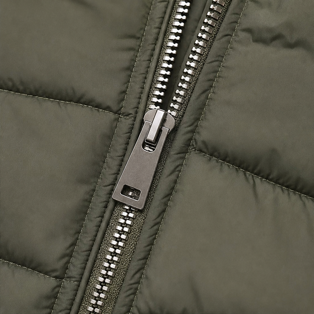 Longline Zip-Up Puffer Vest