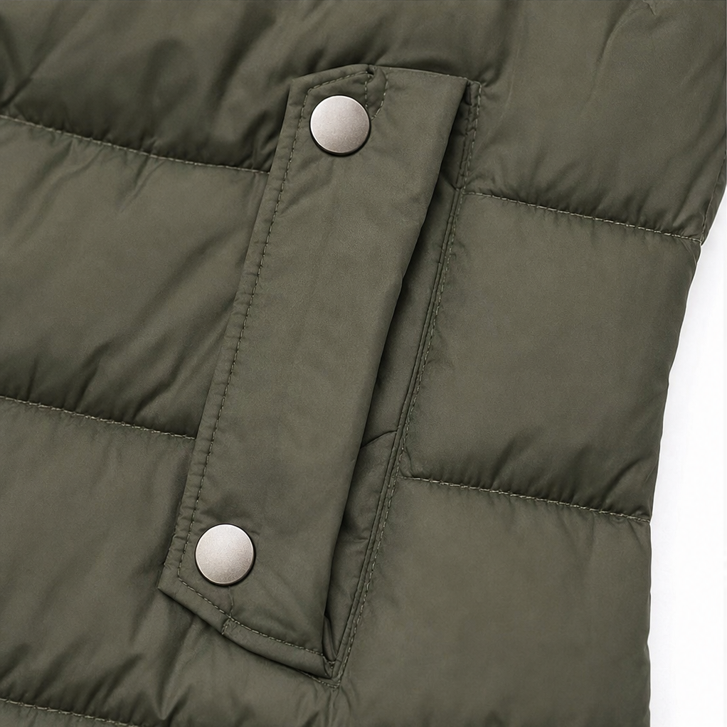 Longline Zip-Up Puffer Vest