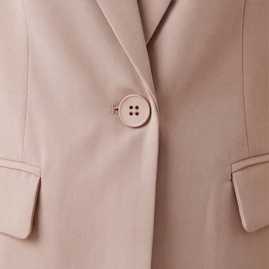 One-Button Stretch Tailored Blazer