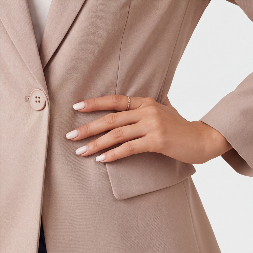 One-Button Stretch Tailored Blazer