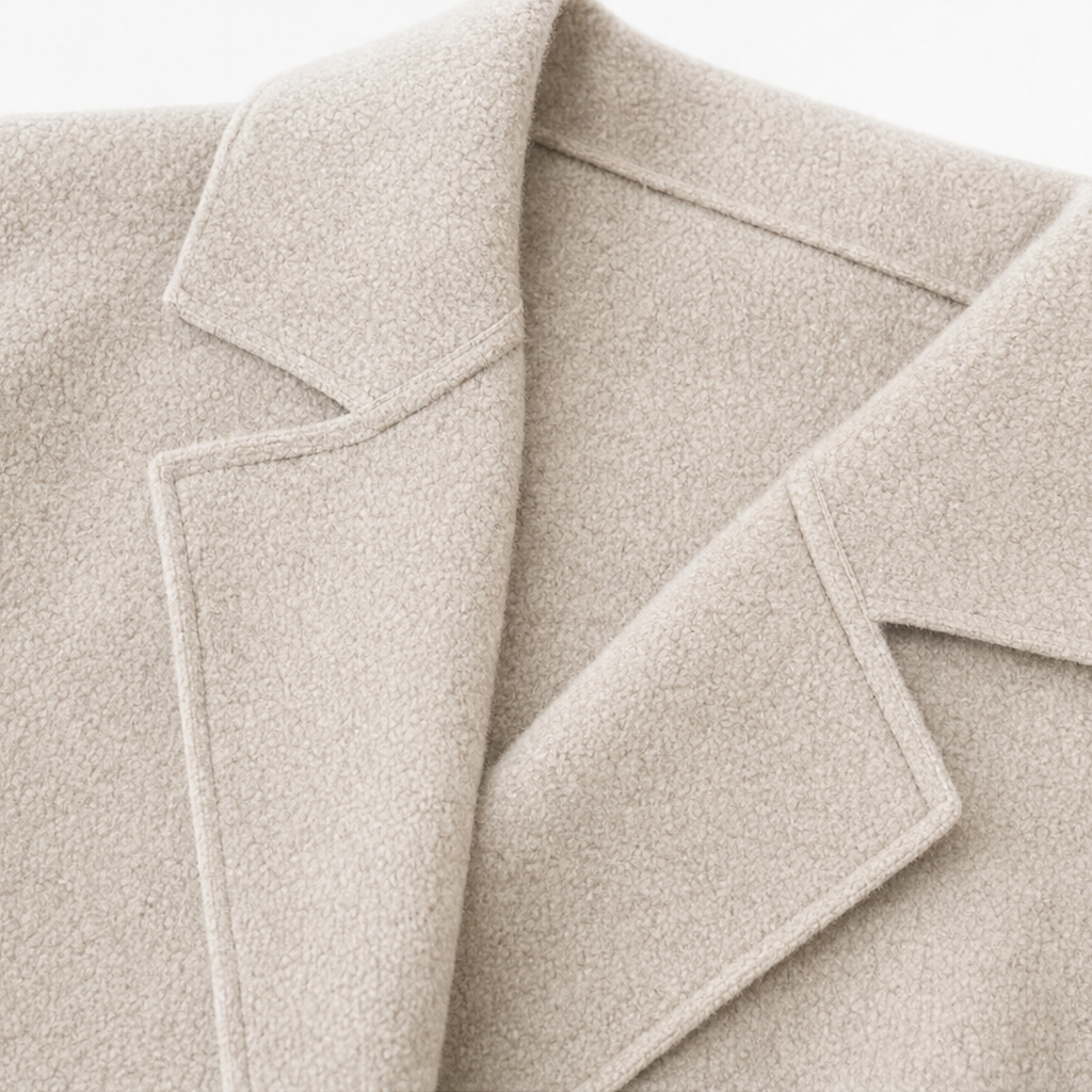 Open-Front Longline Wool-Look Coat