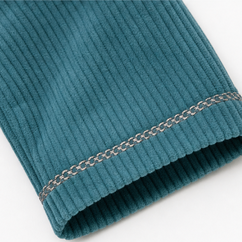 Open-Front Ribbed Corduroy Waist-Tab Jacket