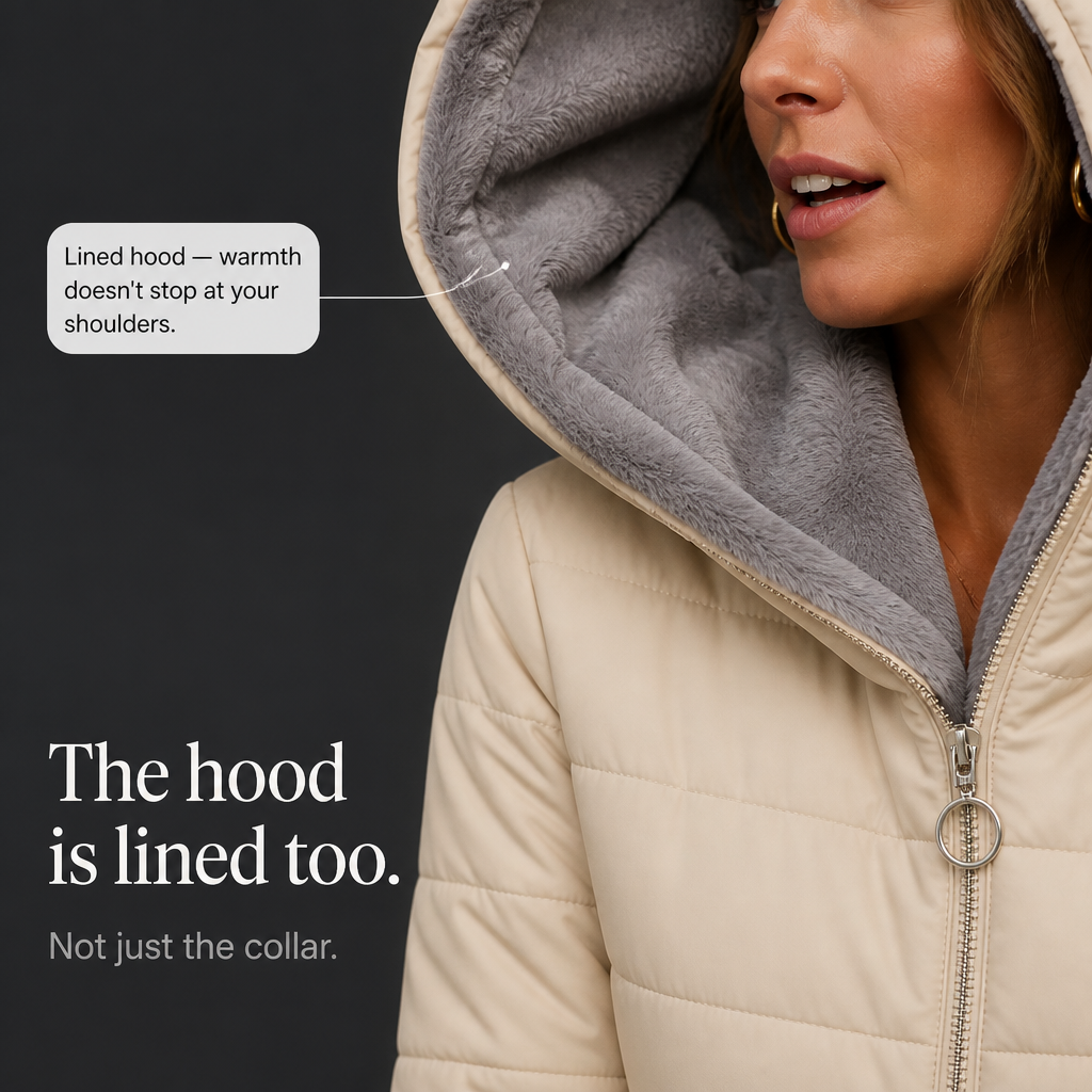 Plush-Lined Hooded Longline Puffer Coat
