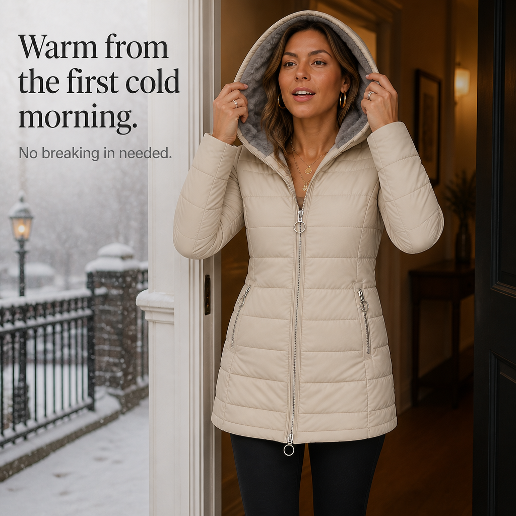 Plush-Lined Hooded Longline Puffer Coat