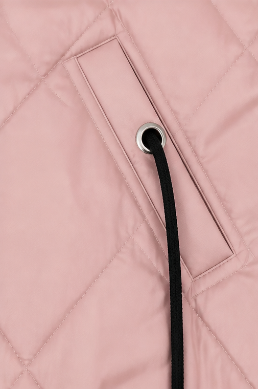 Quilted Hooded Zip-Front Jacket