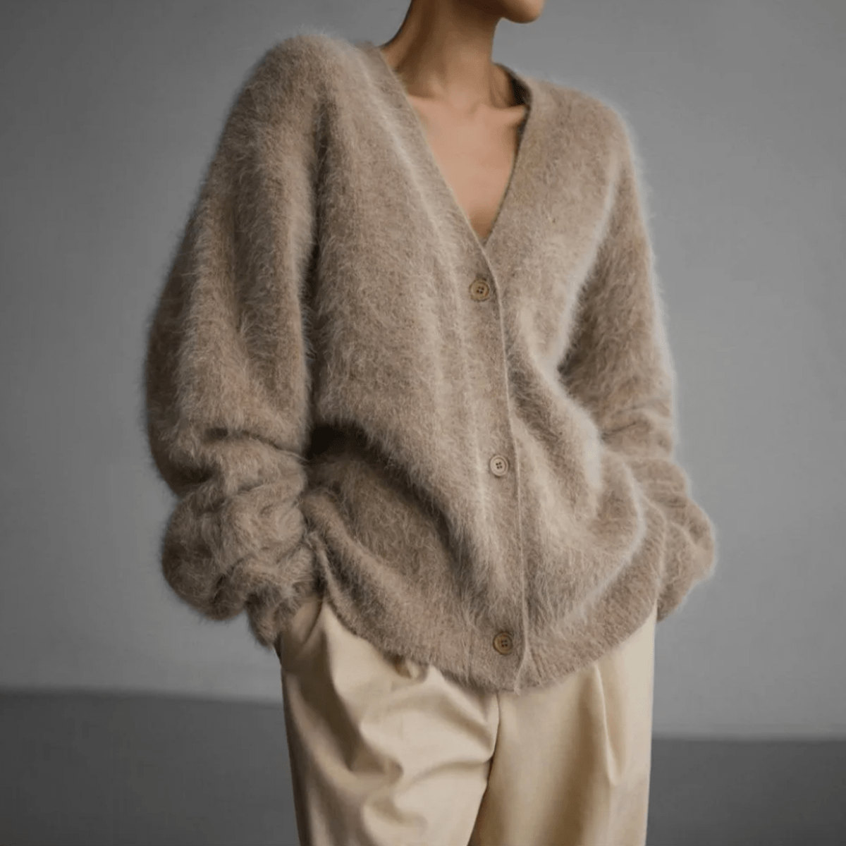 Relaxed V-Neck Cardigan