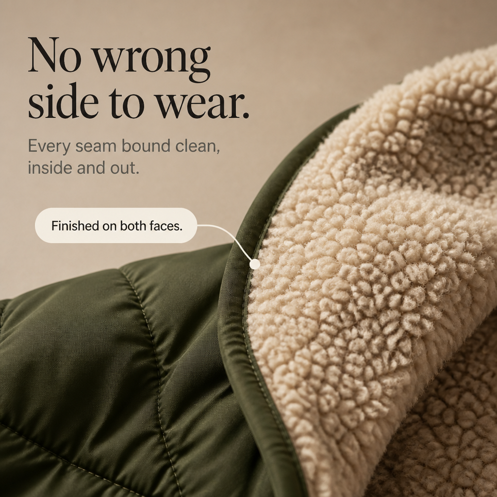Reversible Sherpa Windproof Long Coat