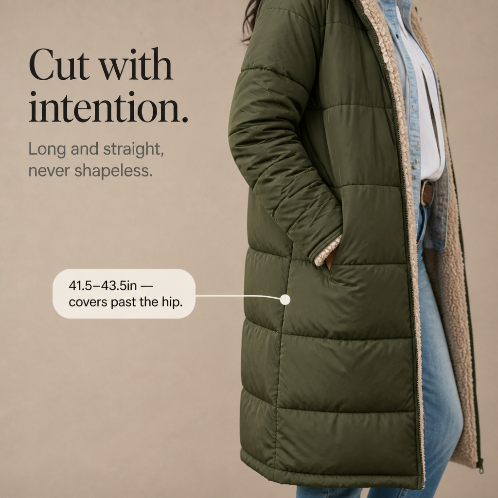 Reversible Sherpa Windproof Long Coat