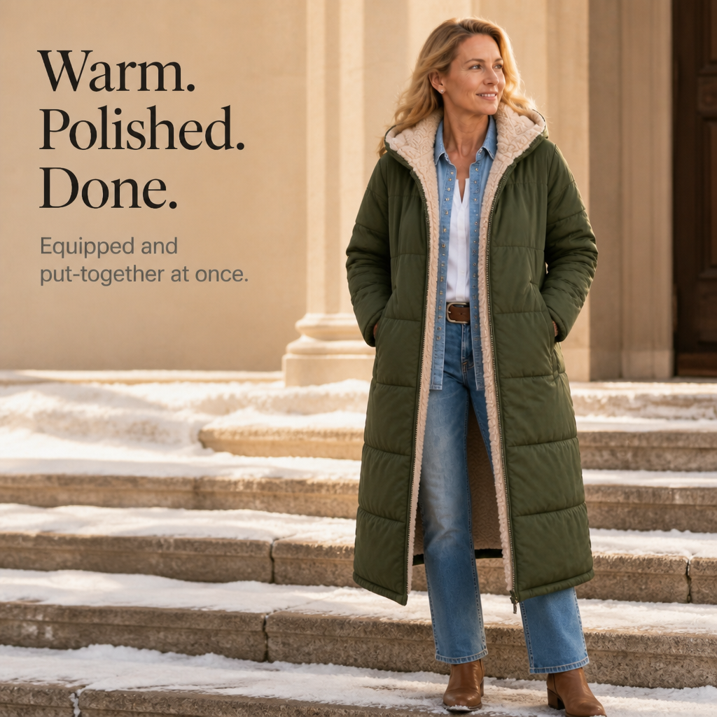 Reversible Sherpa Windproof Long Coat