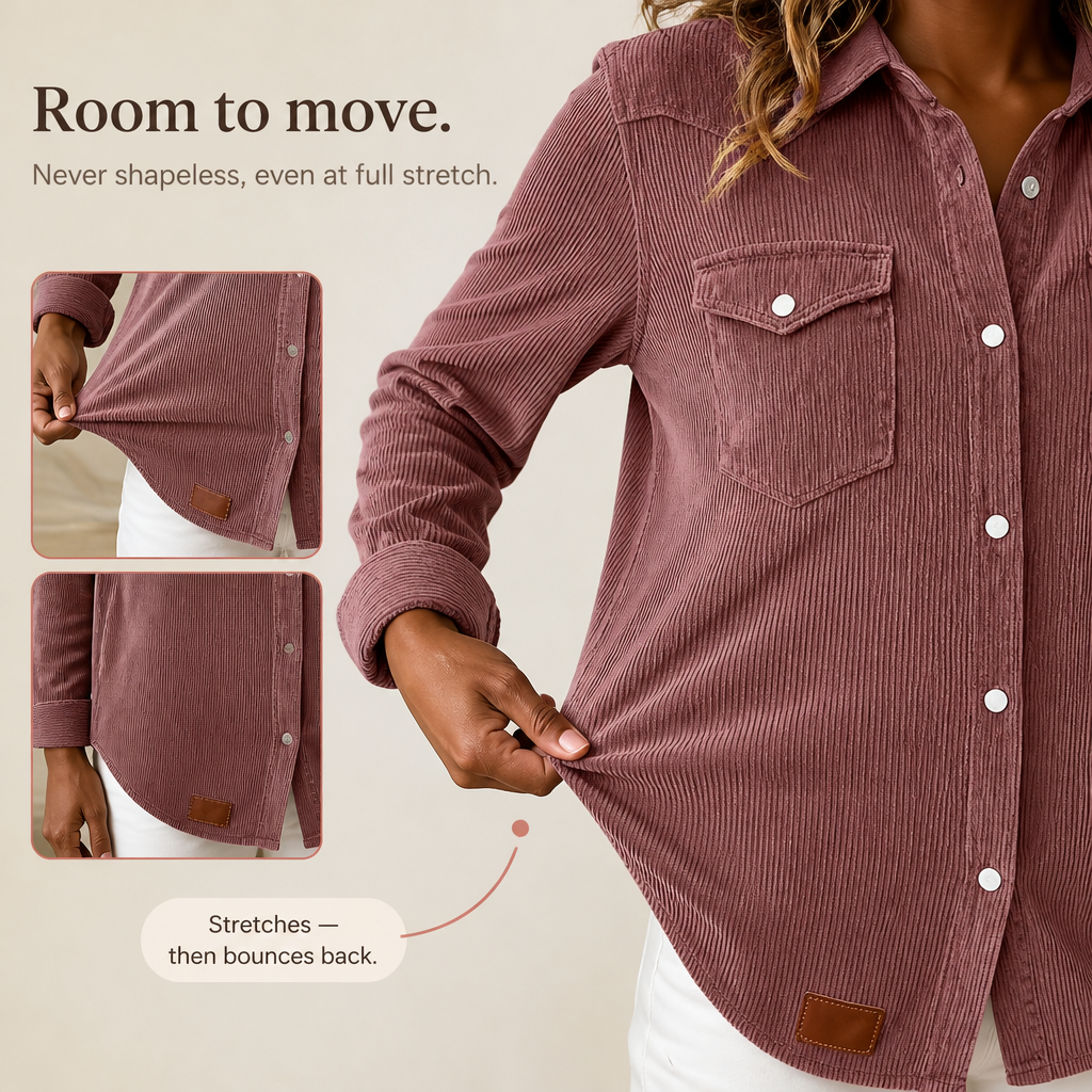 Ribbed Knit Button-Front Shacket
