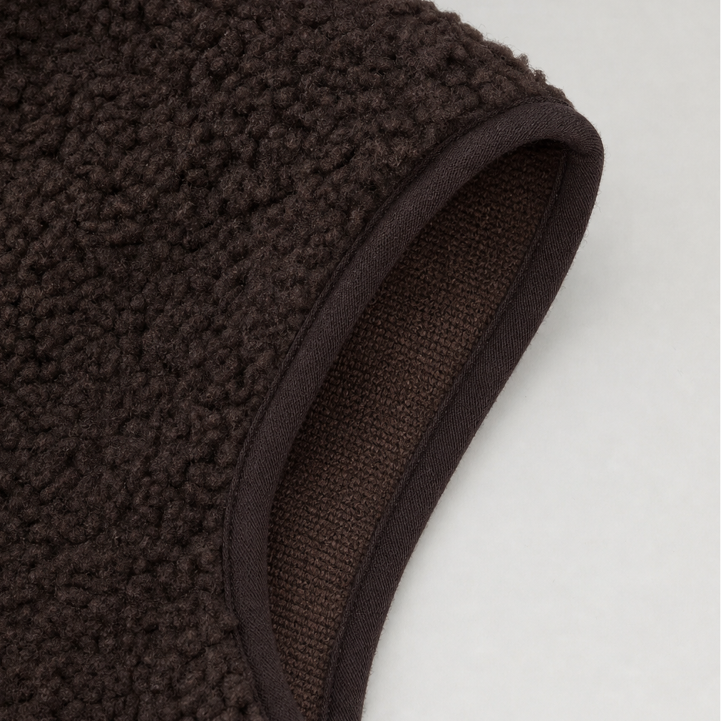 Sleeveless Boxy Teddy Fleece Vest