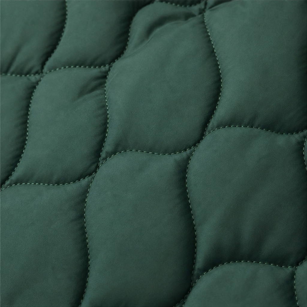 Spliced Quilted Hooded Puffer Jacket