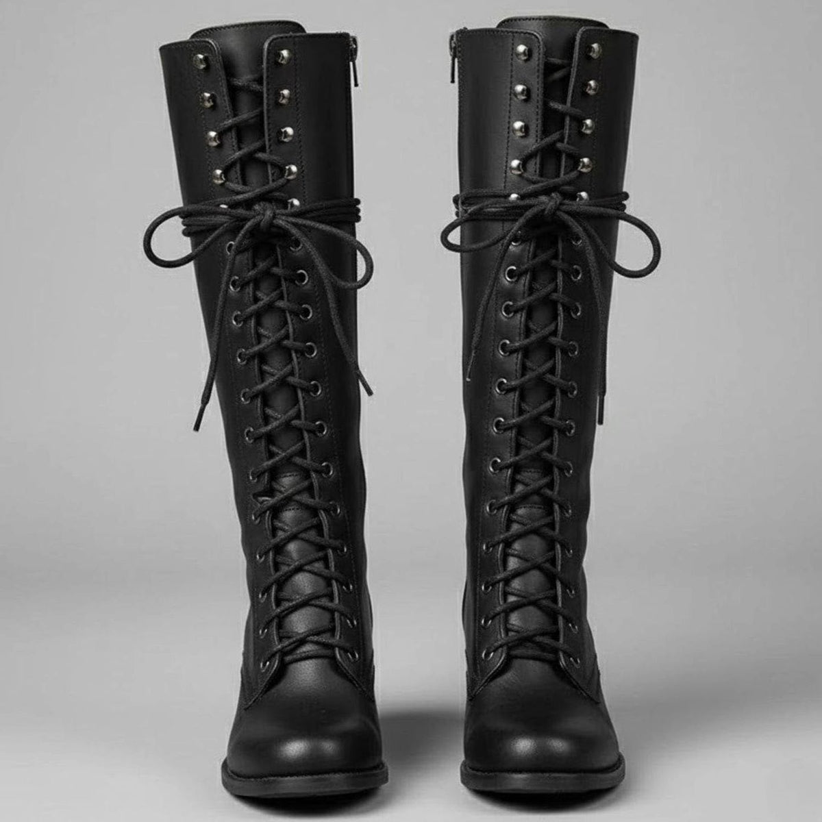 Studded Knee-High Boots