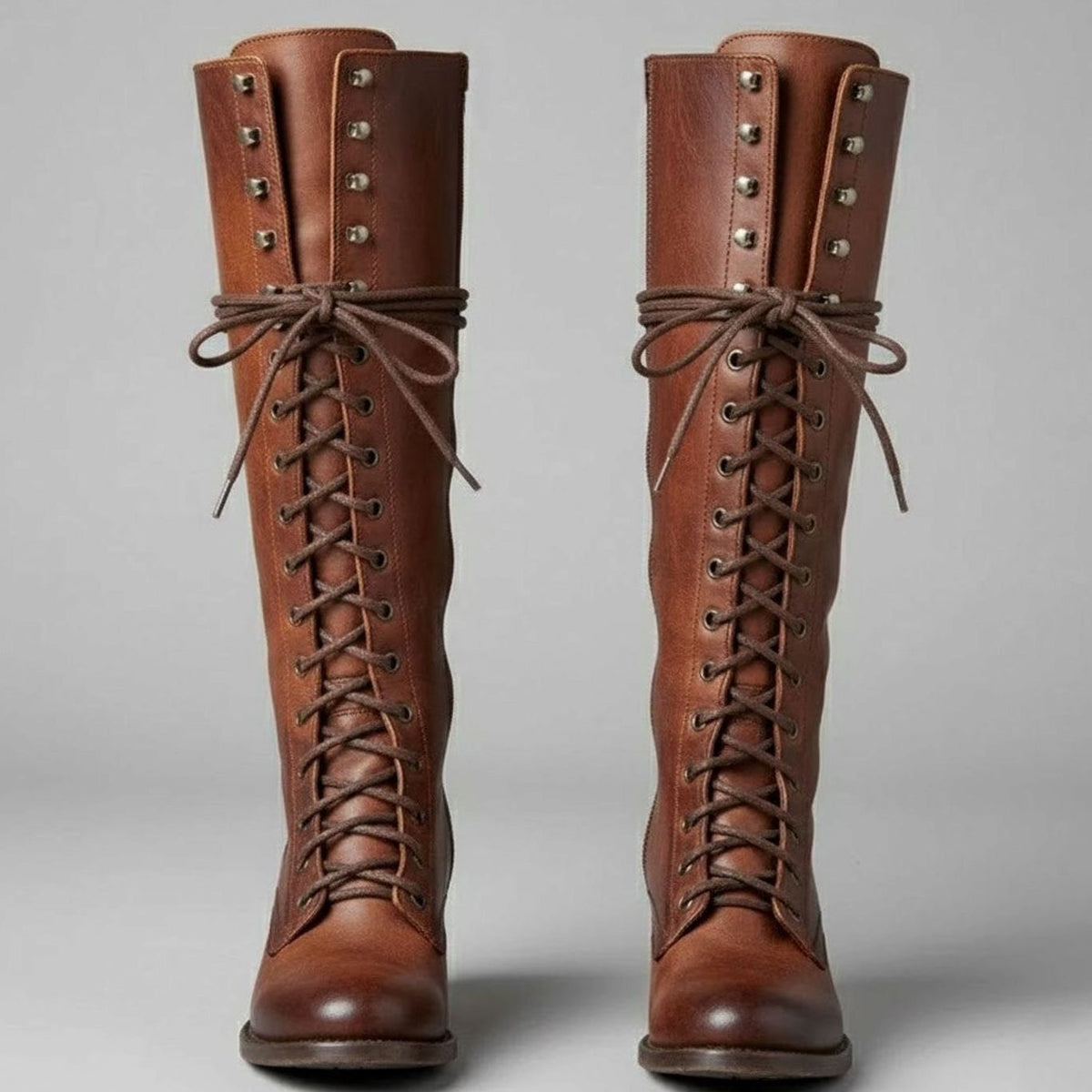 Studded Knee-High Boots