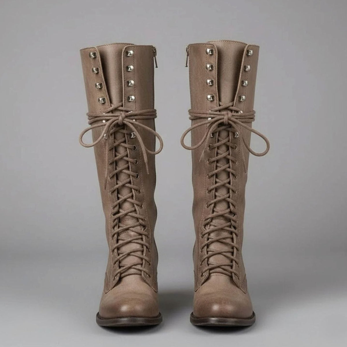 Studded Knee-High Boots