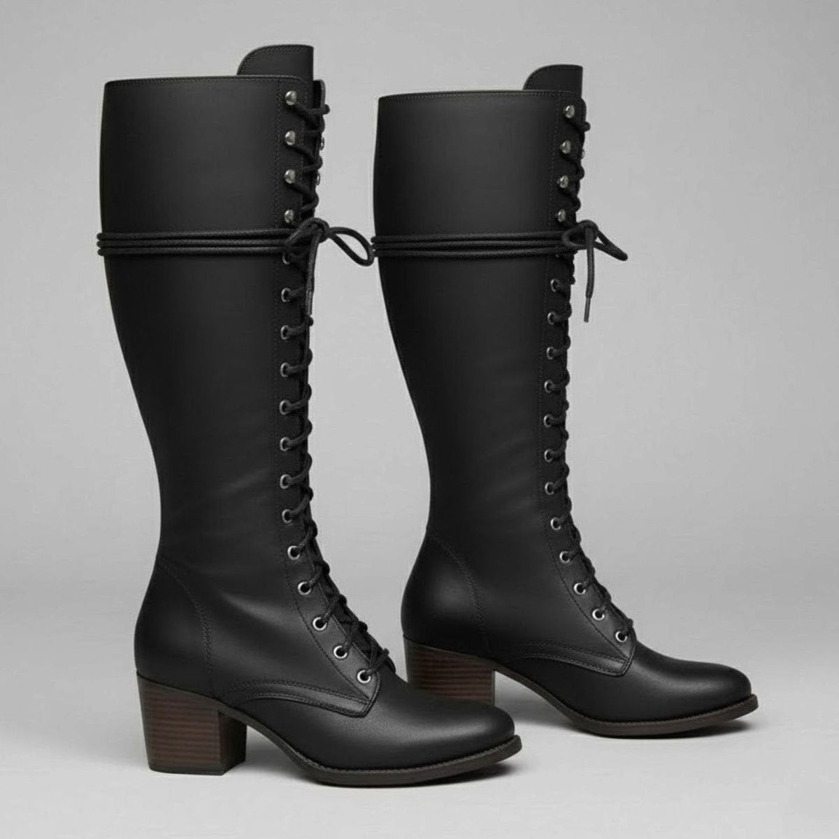 Studded Knee-High Boots