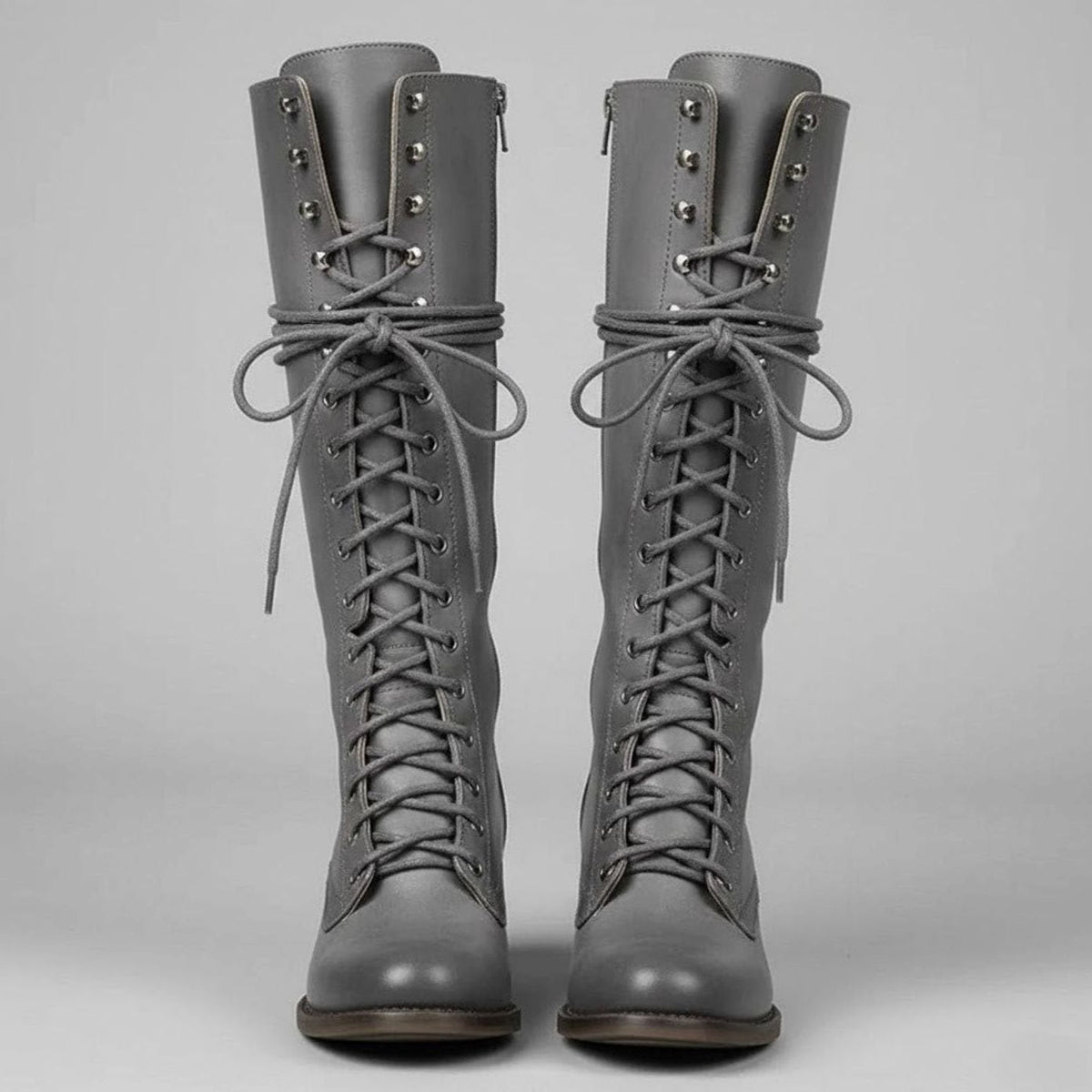 Studded Knee-High Boots