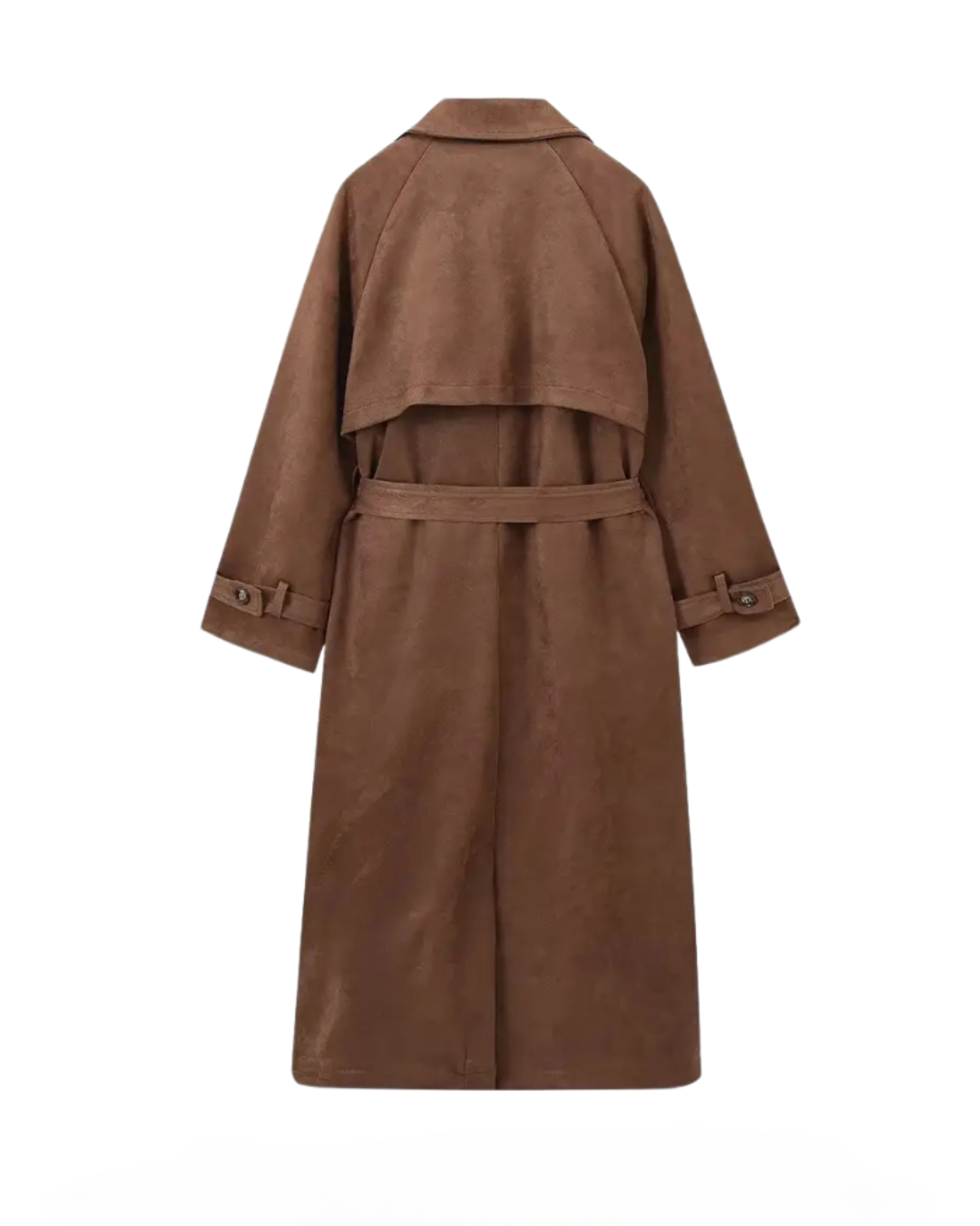 Suede Longline Trench Coat