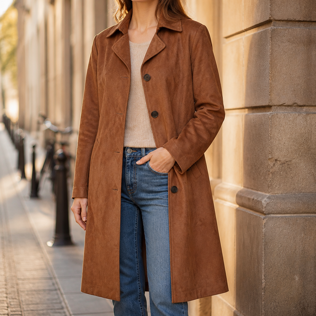 Suede Trench That Moves With You, Not Around You