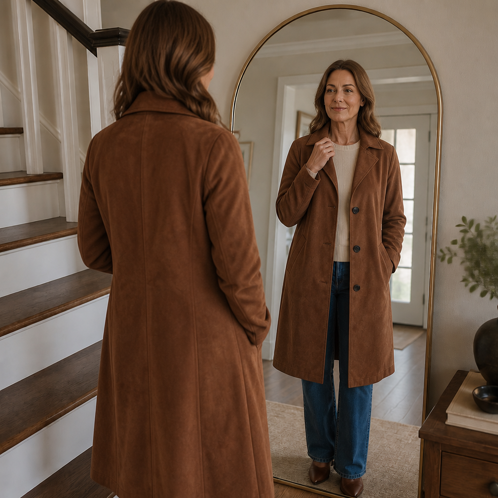 Suede Trench That Moves With You, Not Around You