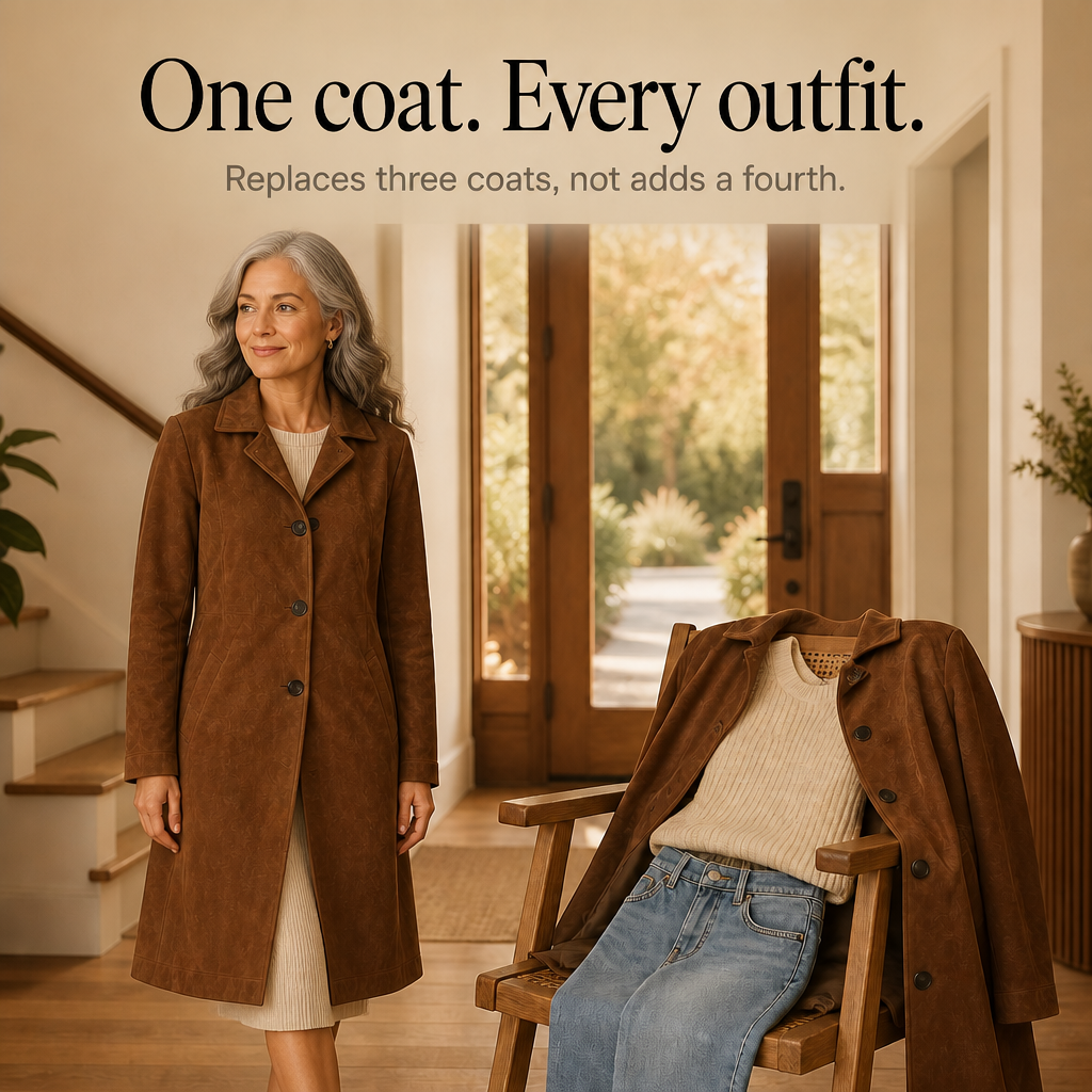 Suede Trench That Moves With You, Not Around You