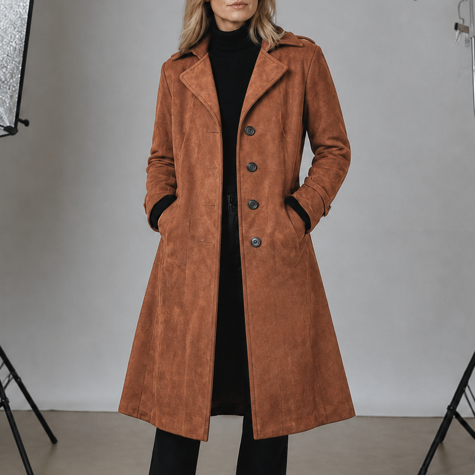 Suede Trench That Moves With You, Not Around You