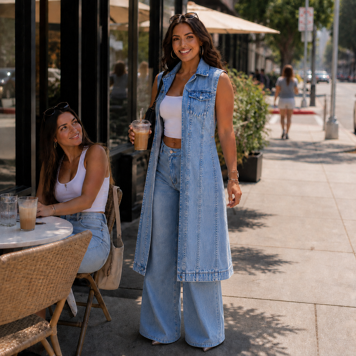The Denim Vest Dress That Finishes Any Outfit