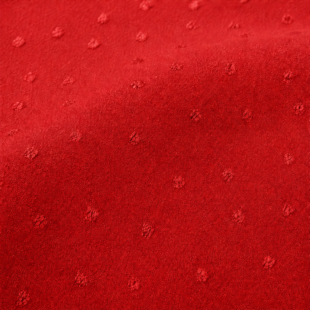 Red fabric texture with subtle dotted pattern
