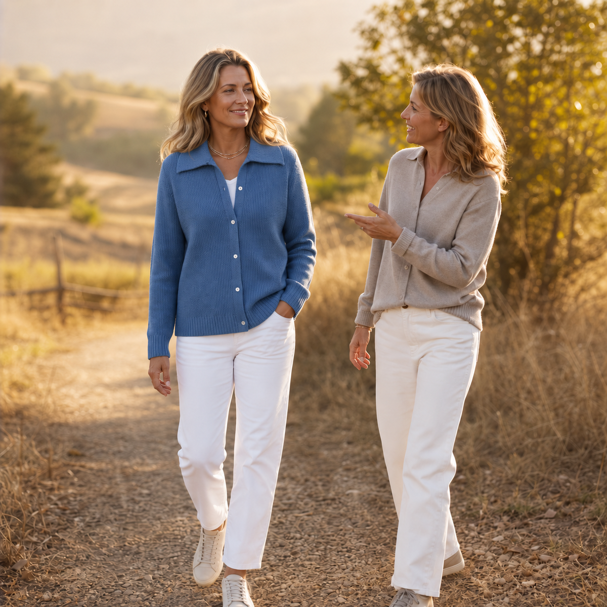 Waffle-Knit Lapel Collar Button Cardigan