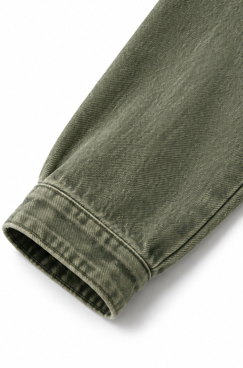 Washed Denim-Look Jacket