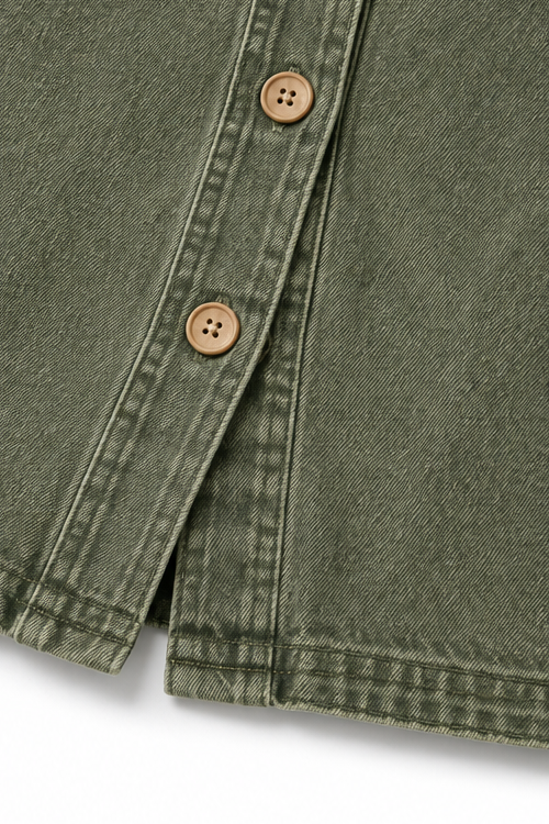 Washed Denim-Look Jacket