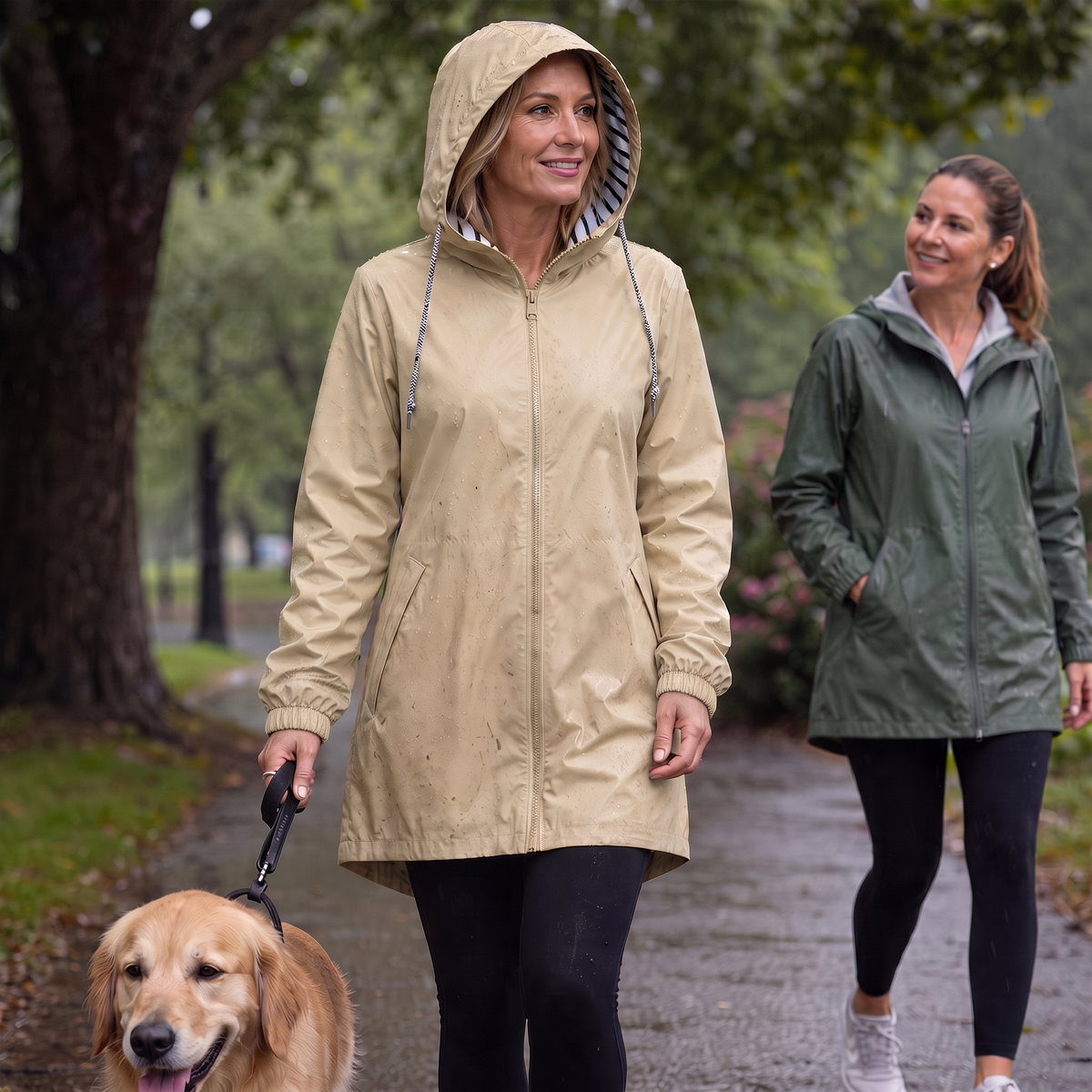 Waterproof Hooded Packable Rain Jacket