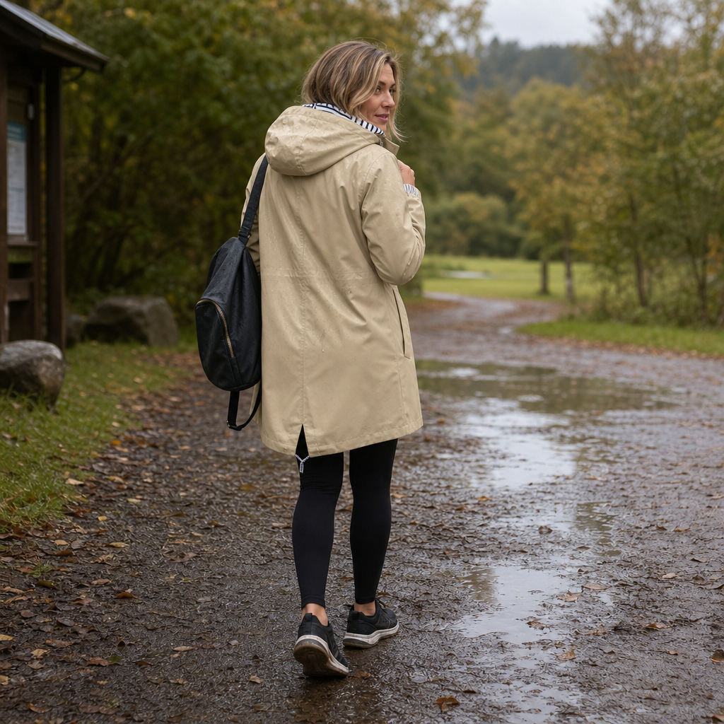 Waterproof Hooded Packable Rain Jacket