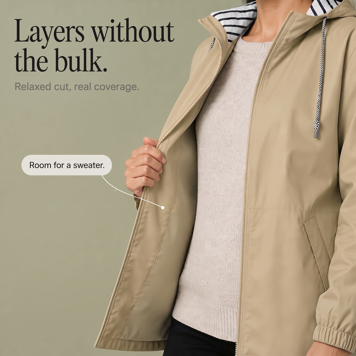 Waterproof Hooded Packable Rain Jacket