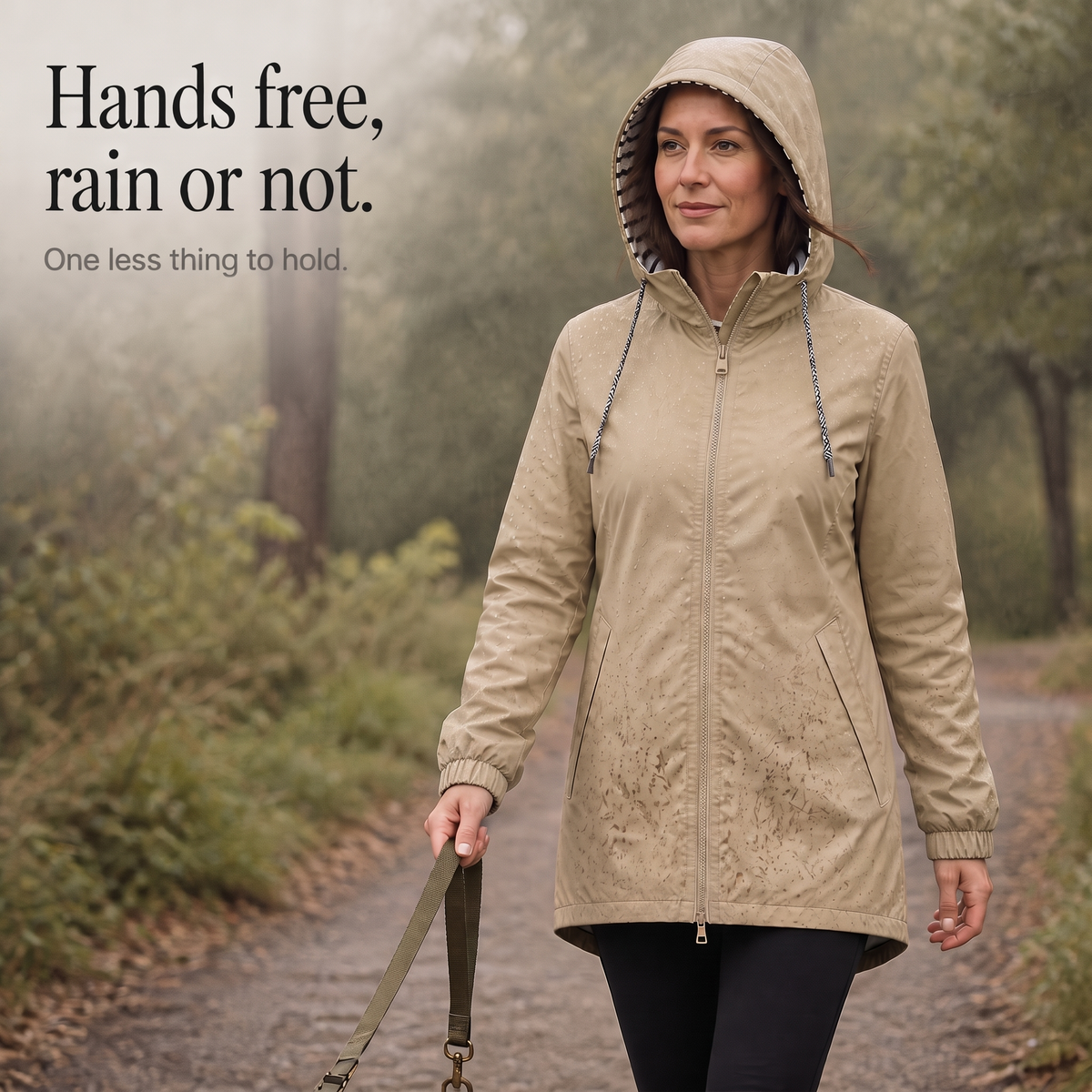 Waterproof Hooded Packable Rain Jacket