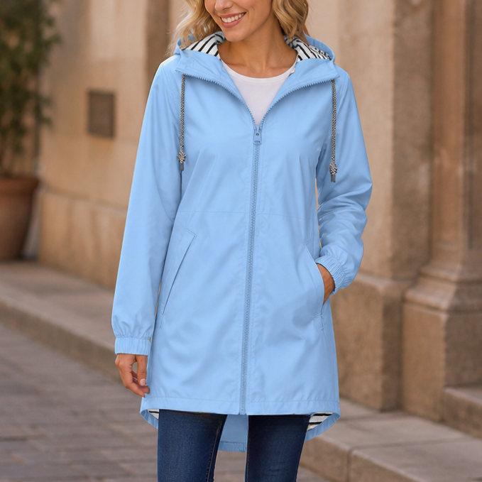 Waterproof Hooded Packable Rain Jacket