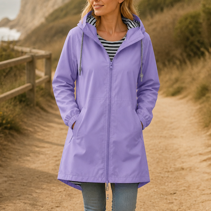 Waterproof Hooded Packable Rain Jacket