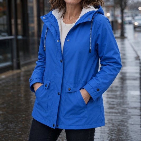 Waterproof Plush-Lined Hooded Jacket