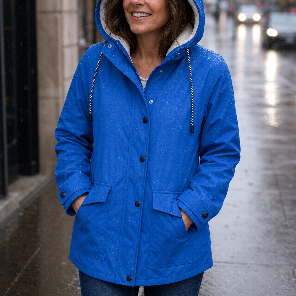 Waterproof Plush-Lined Hooded Jacket