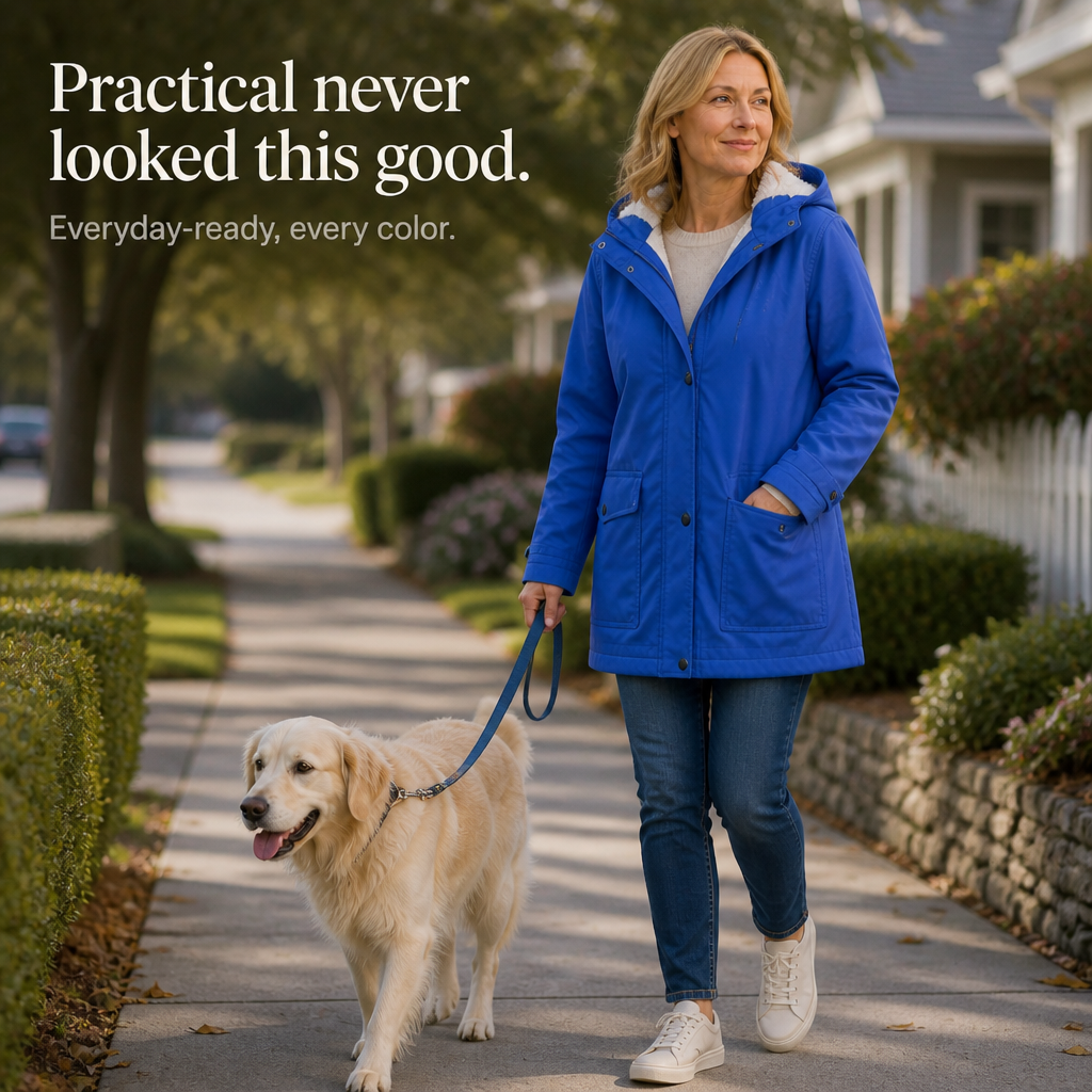 Waterproof Plush-Lined Hooded Jacket