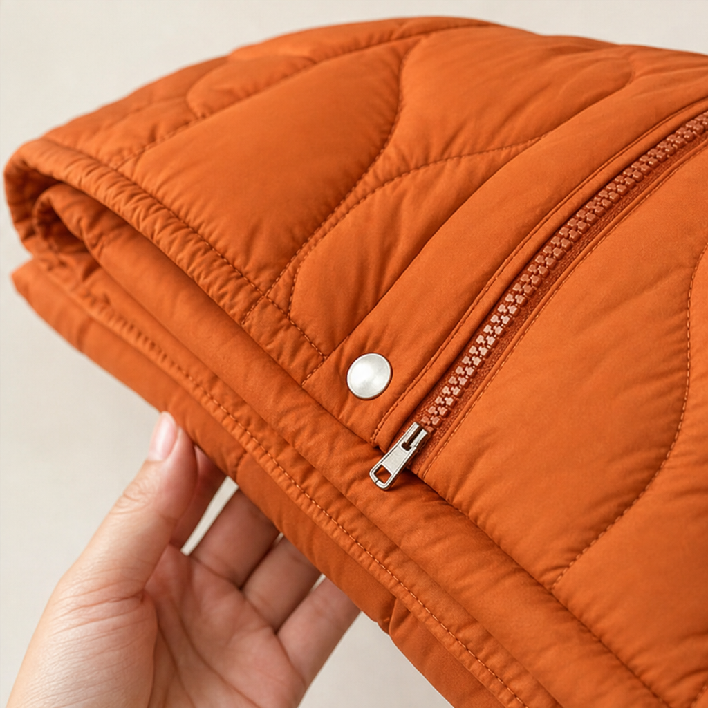 Wavy Quilted Cropped Vest
