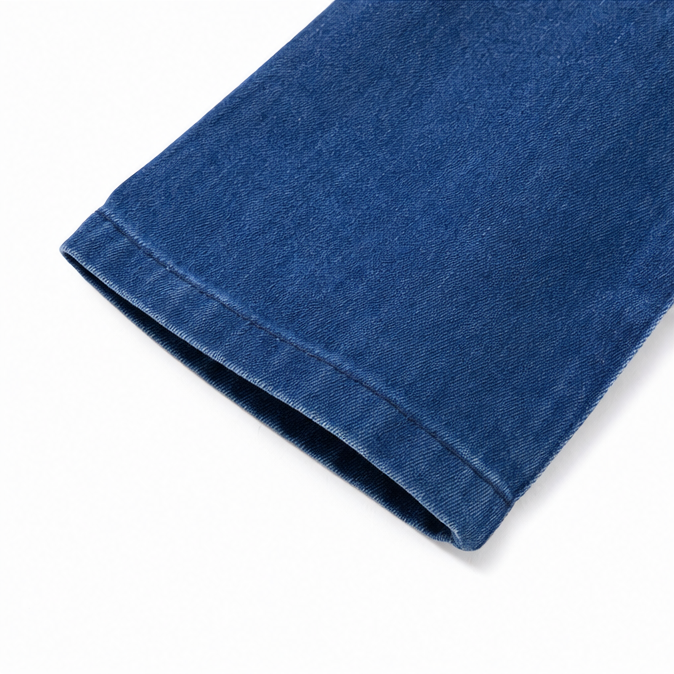 Women's V-Neck Collarless Denim-like Jacket, Soft Button-Front Layer