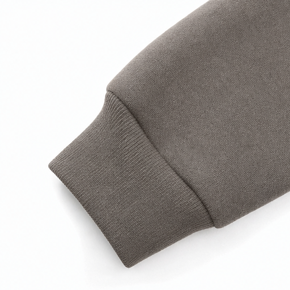 Zip-Front Hooded Mid-Length Knit Cardigan